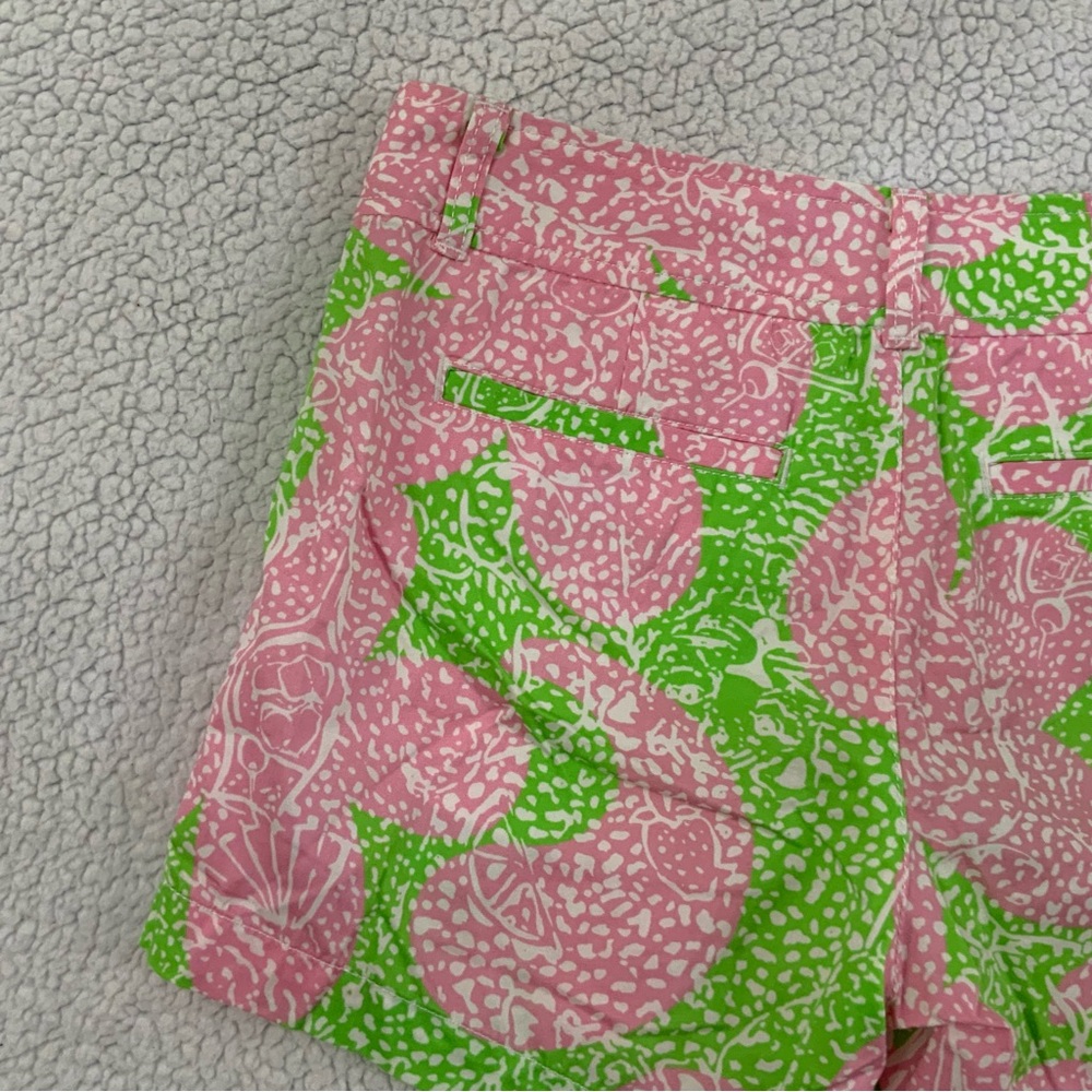 Lilly Pulitzer The Callahan Short Limeade Cheat Ya Size 4 Pink Green Preppy - Picture 9 of 15